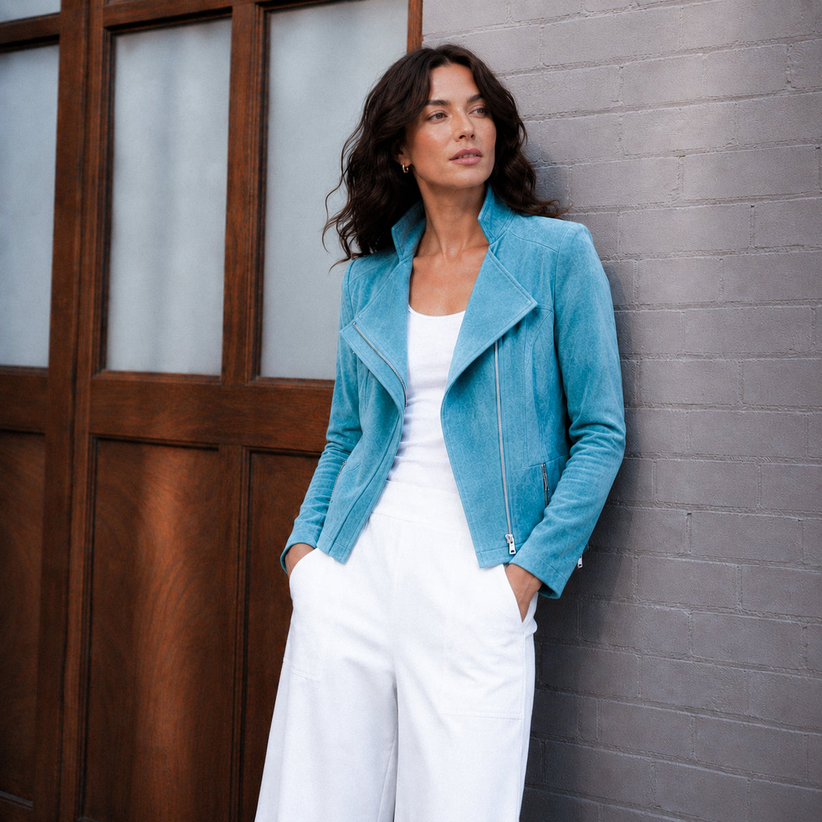 Soft Suede - Signature Jacket - Ocean | Clara Sunwoo