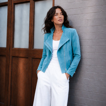 Soft Suede - Signature Jacket - Ocean | Clara Sunwoo