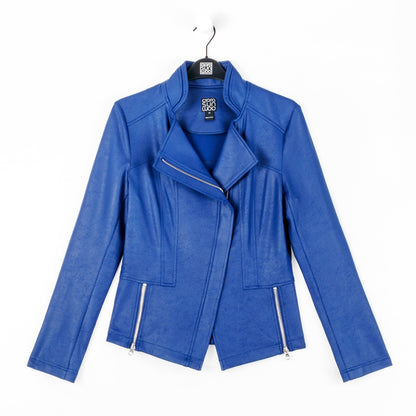 Liquid Leather™ Signature Jacket - Cobalt | Clara Sunwoo