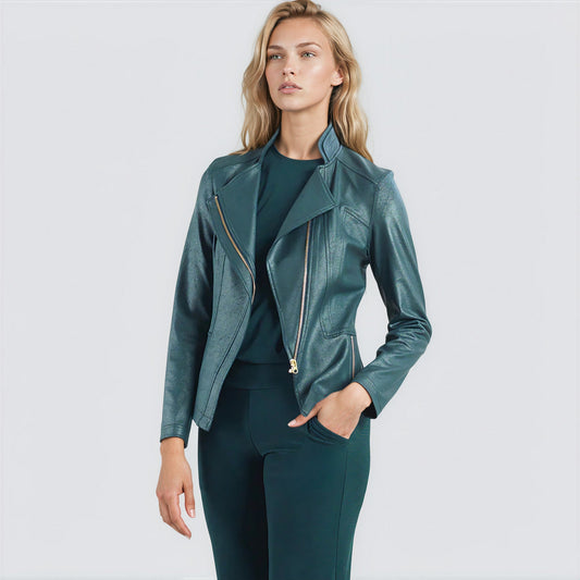 Liquid Leather™ Signature Jacket - Hunter Green | Clara Sunwoo