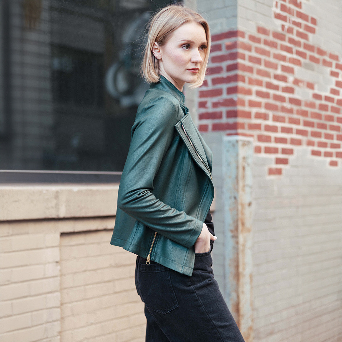 Liquid Leather™ Signature Jacket - Hunter Green | Clara Sunwoo