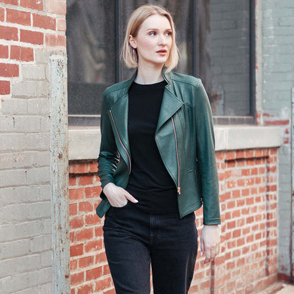 Liquid Leather™ Signature Jacket - Hunter Green | Clara Sunwoo