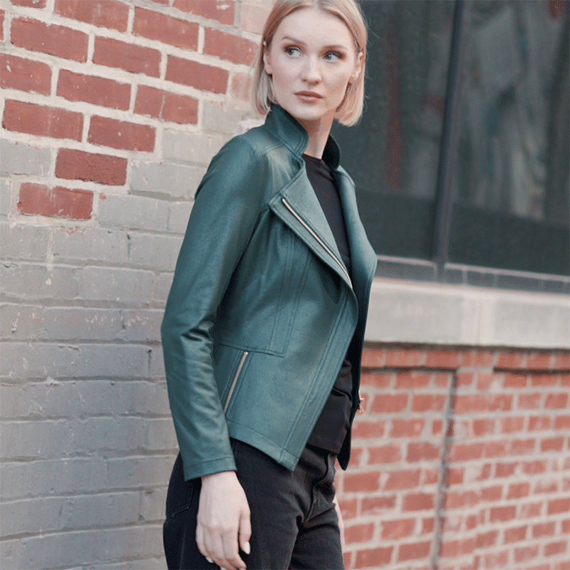 Liquid Leather™ Signature Jacket - Hunter Green | Clara Sunwoo