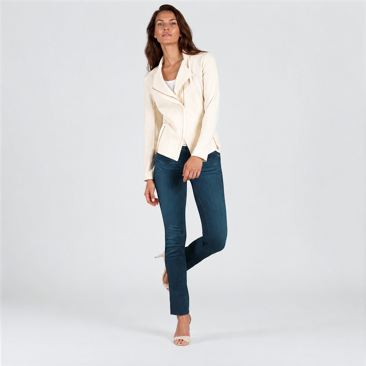 Liquid Leather™ Signature Jacket - Ivory | Clara Sunwoo