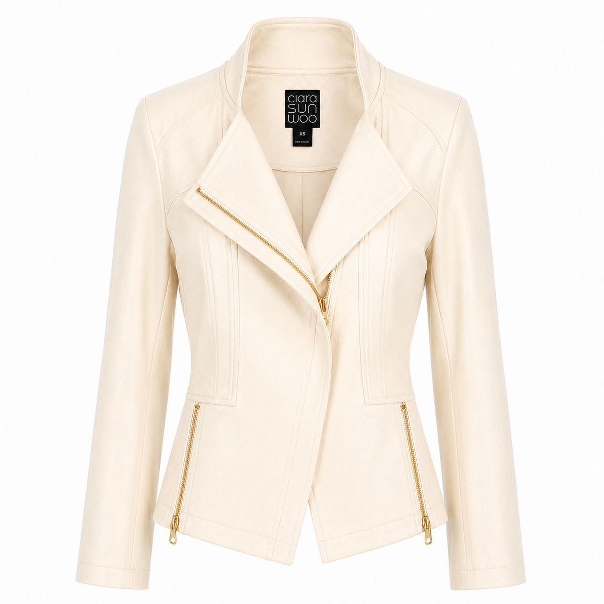 Liquid Leather™ Signature Jacket - Ivory | Clara Sunwoo
