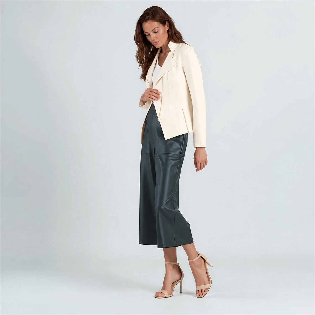 Liquid Leather™ Signature Jacket - Ivory | Clara Sunwoo