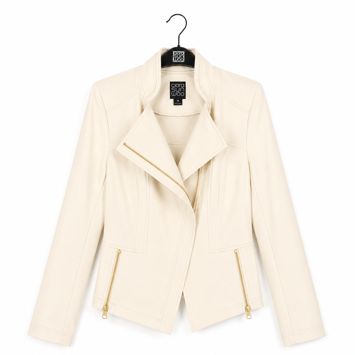 Liquid Leather™ Signature Jacket - Ivory | Clara Sunwoo