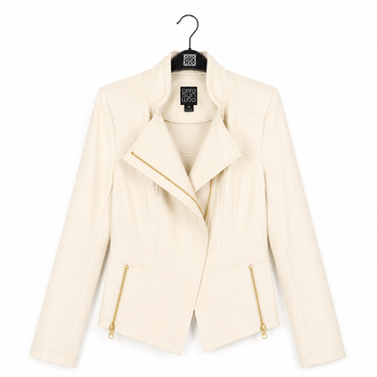Liquid Leather™ Signature Jacket - Ivory | Clara Sunwoo
