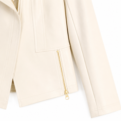 Liquid Leather™ Signature Jacket - Ivory | Clara Sunwoo