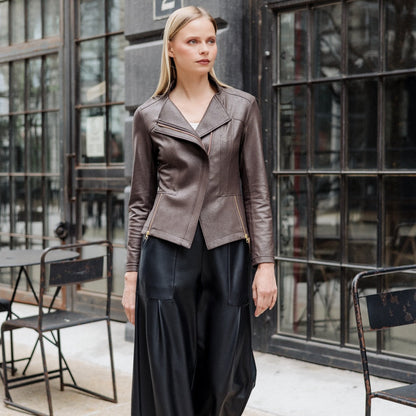 Liquid Leather™ Signature Jacket - Brown | Clara Sunwoo