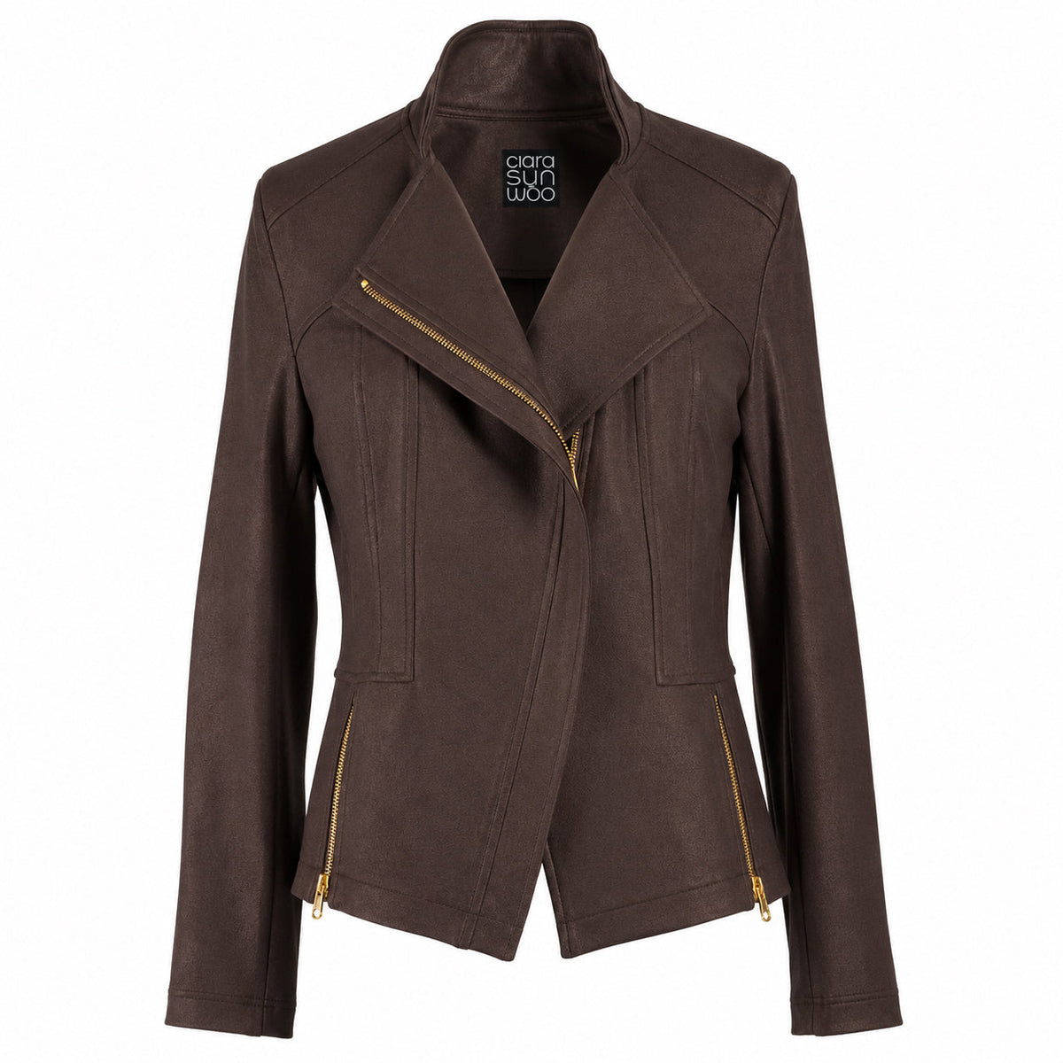 Liquid Leather™ Signature Jacket - Brown | Clara Sunwoo