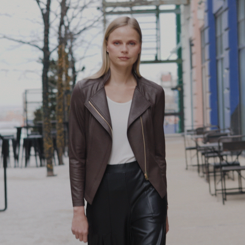 Liquid Leather™ Signature Jacket - Brown | Clara Sunwoo