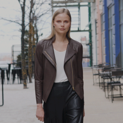 Liquid Leather™ Signature Jacket - Brown | Clara Sunwoo