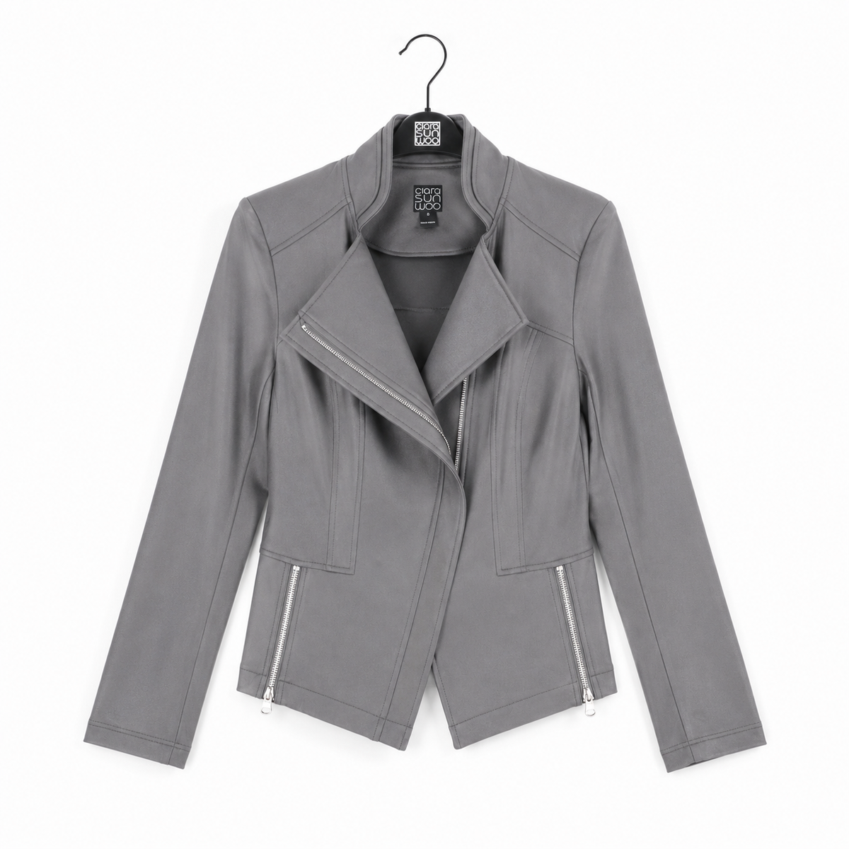 Liquid Leather™ Signature Jacket - Charcoal - Limited Sizes | Clara Sunwoo