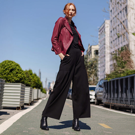 Liquid Leather™ Signature Jacket - Merlot | Clara Sunwoo
