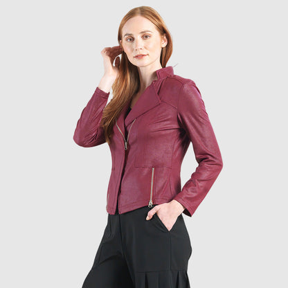 Liquid Leather™ Signature Jacket - Merlot | Clara Sunwoo