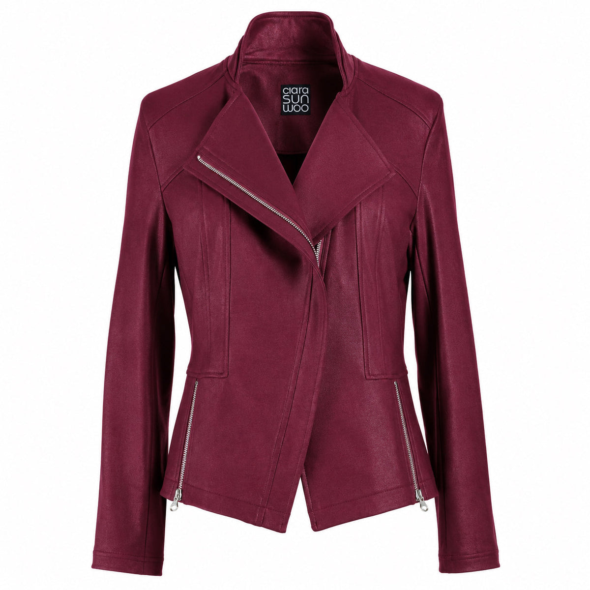 Liquid Leather™ Signature Jacket - Merlot | Clara Sunwoo