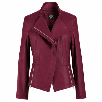 Liquid Leather™ Signature Jacket - Merlot | Clara Sunwoo
