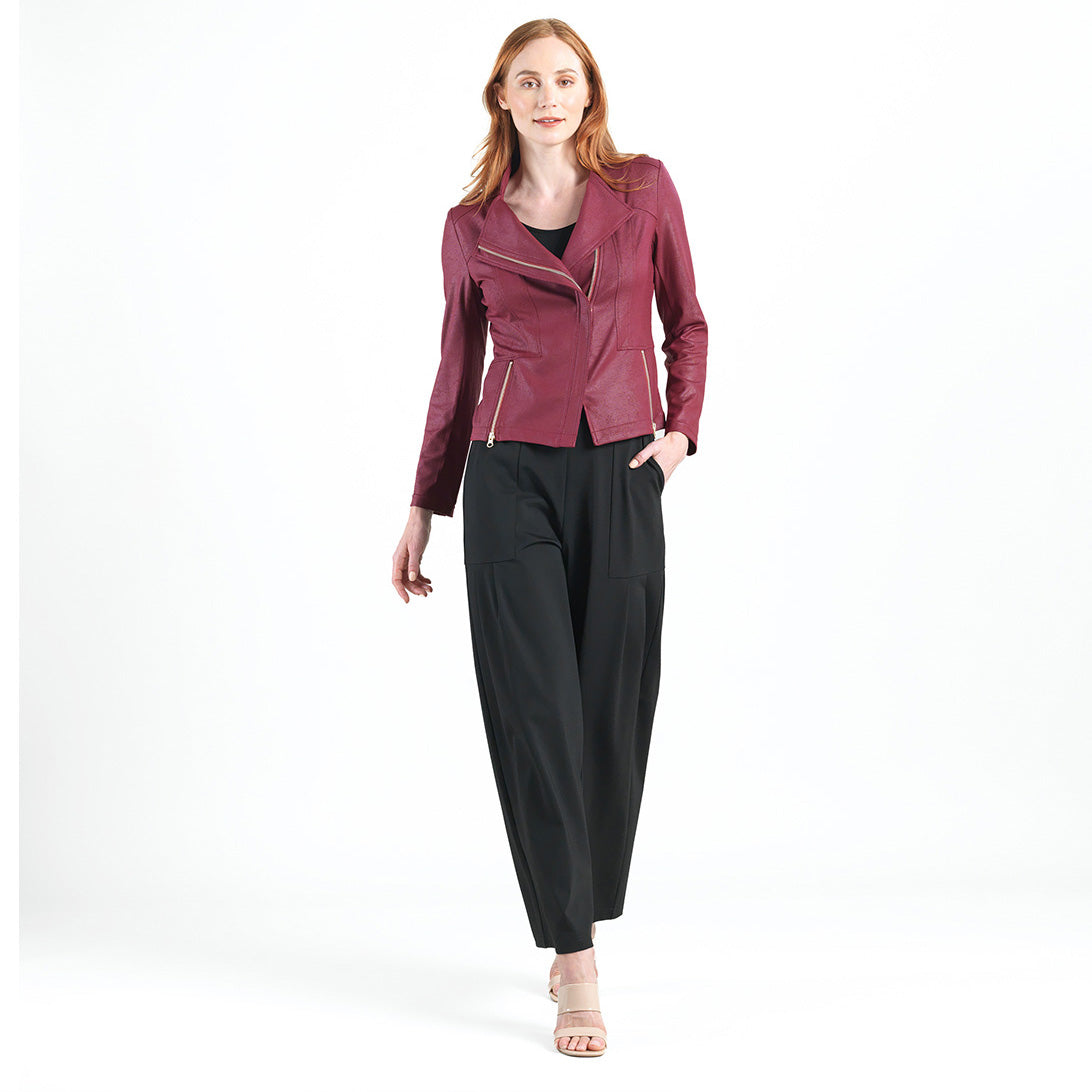 Liquid Leather™ Signature Jacket - Merlot | Clara Sunwoo