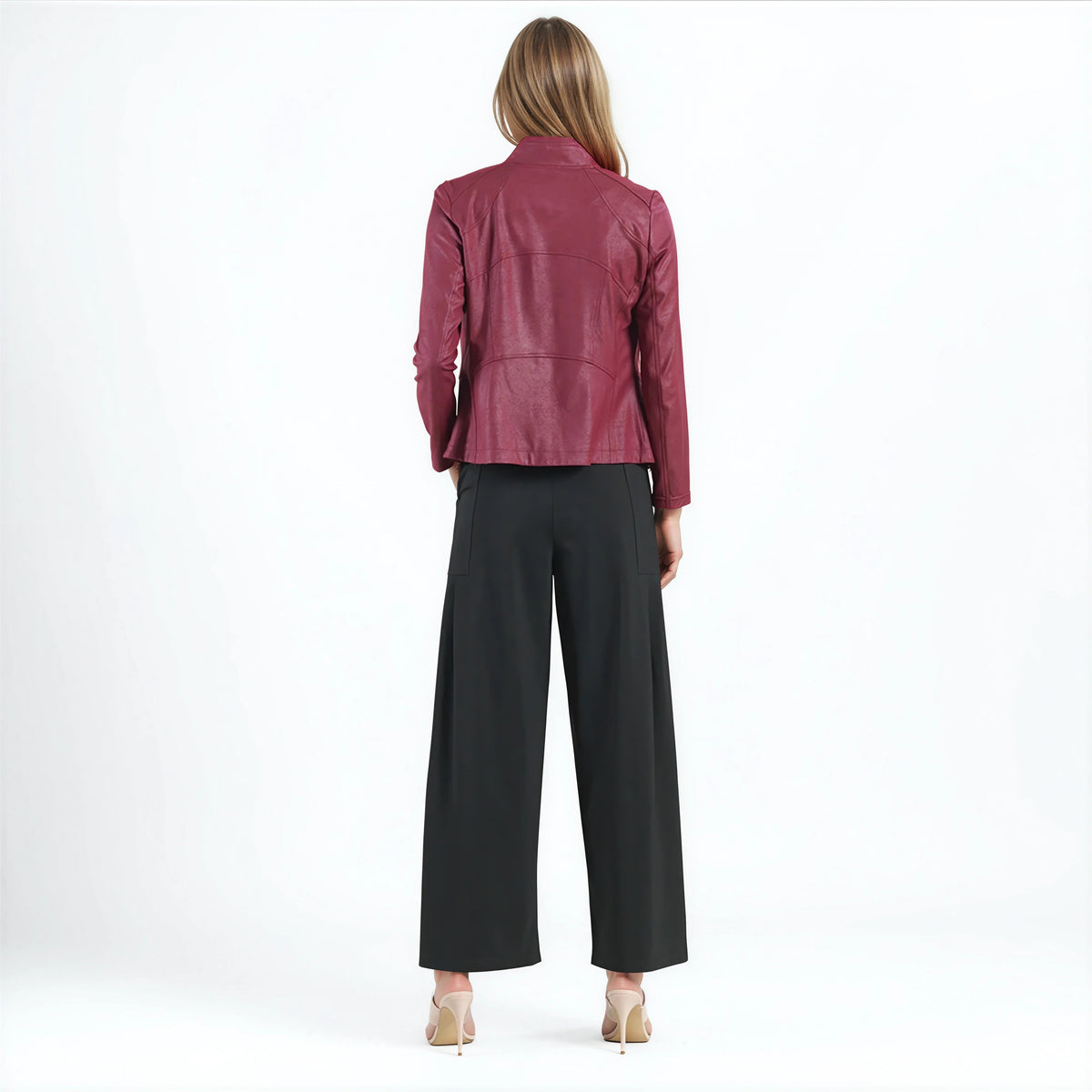Liquid Leather™ Signature Jacket - Merlot | Clara Sunwoo