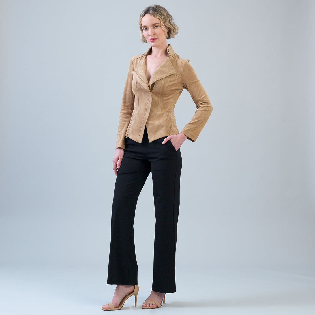 Soft Suede - Signature Jacket - Sand | Clara Sunwoo