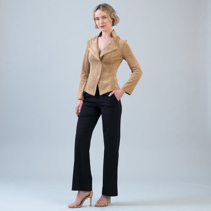 Soft Suede - Signature Jacket - Sand | Clara Sunwoo