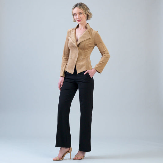 Soft Suede - Signature Jacket - Sand | Clara Sunwoo