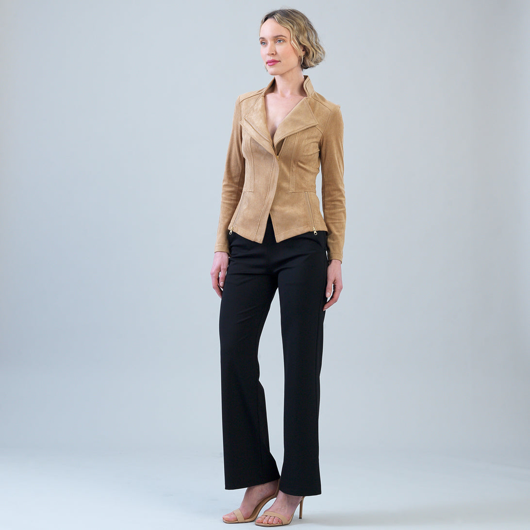 Soft Suede - Signature Jacket - Sand | Clara Sunwoo