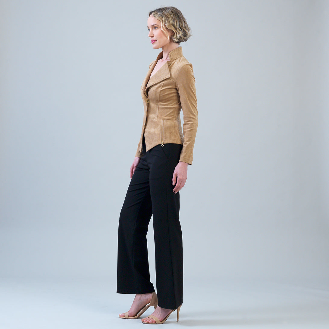 Soft Suede - Signature Jacket - Sand | Clara Sunwoo