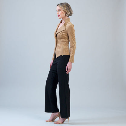 Soft Suede - Signature Jacket - Sand | Clara Sunwoo