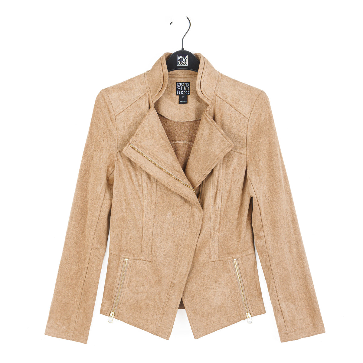 Soft Suede - Signature Jacket - Sand | Clara Sunwoo