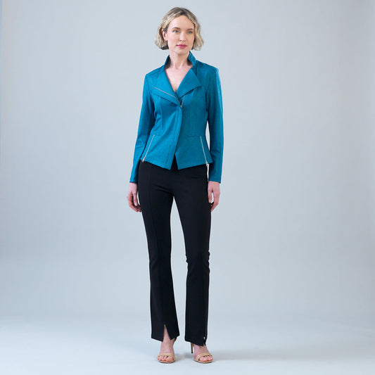 Liquid Leather™ Signature Jacket - Teal | Clara Sunwoo