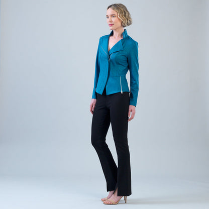 Liquid Leather™ Signature Jacket - Teal | Clara Sunwoo