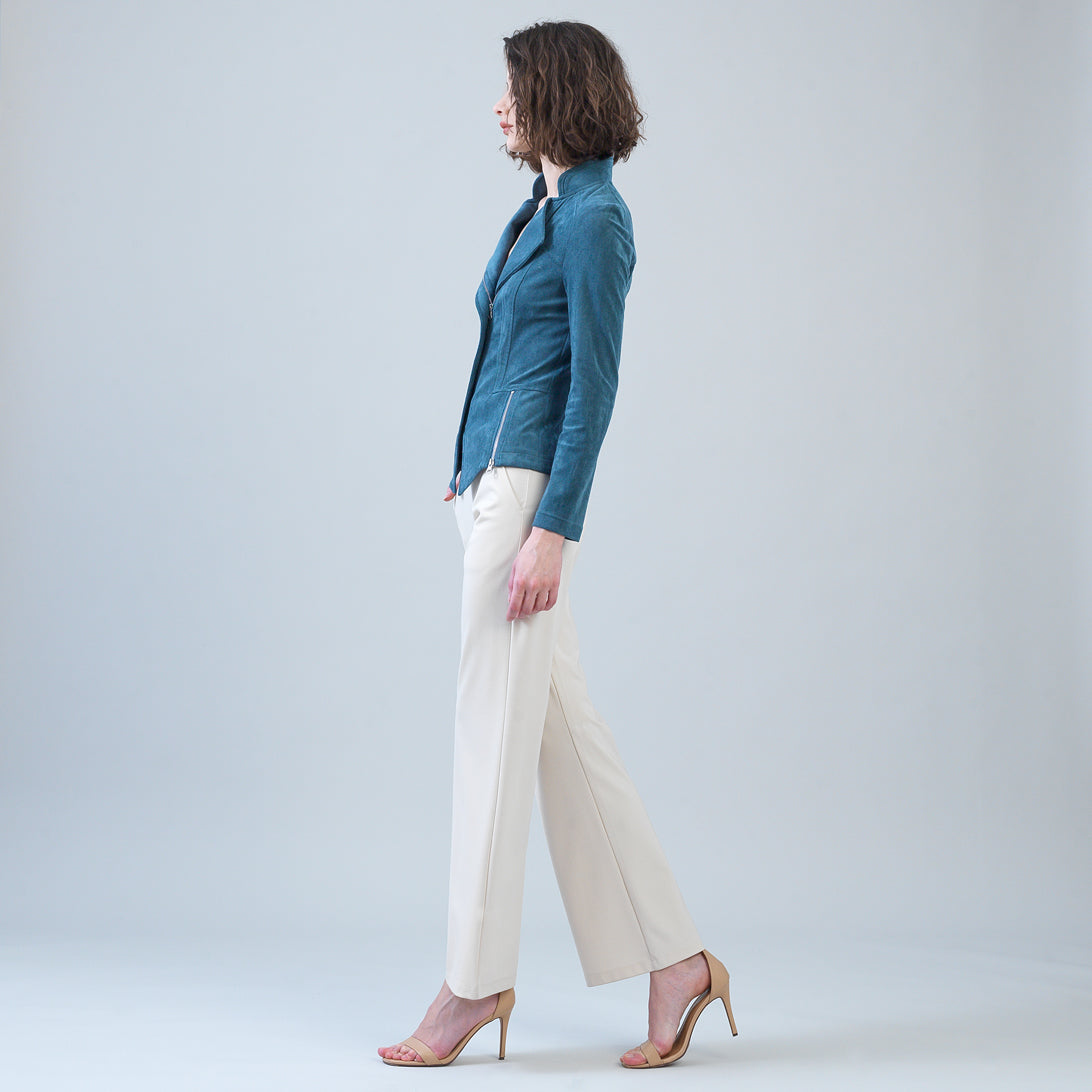 Soft Suede - Signature Jacket - Blue Moss | Clara Sunwoo