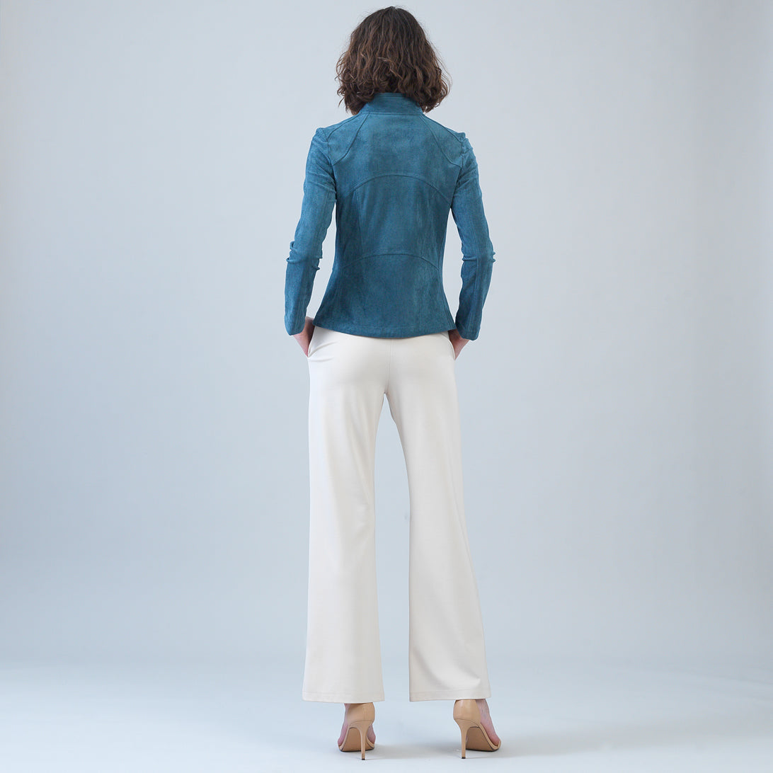 Soft Suede - Signature Jacket - Blue Moss | Clara Sunwoo