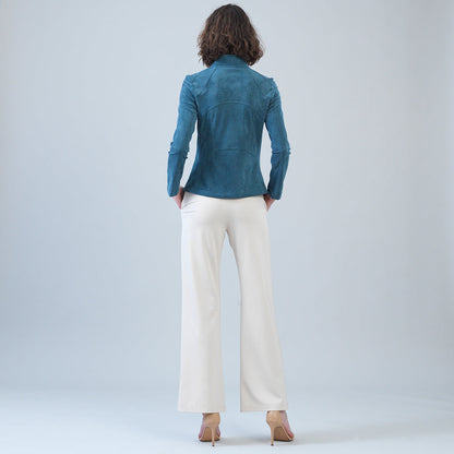 Soft Suede - Signature Jacket - Blue Moss | Clara Sunwoo