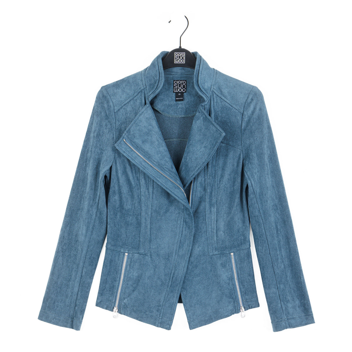 Soft Suede - Signature Jacket - Blue Moss | Clara Sunwoo