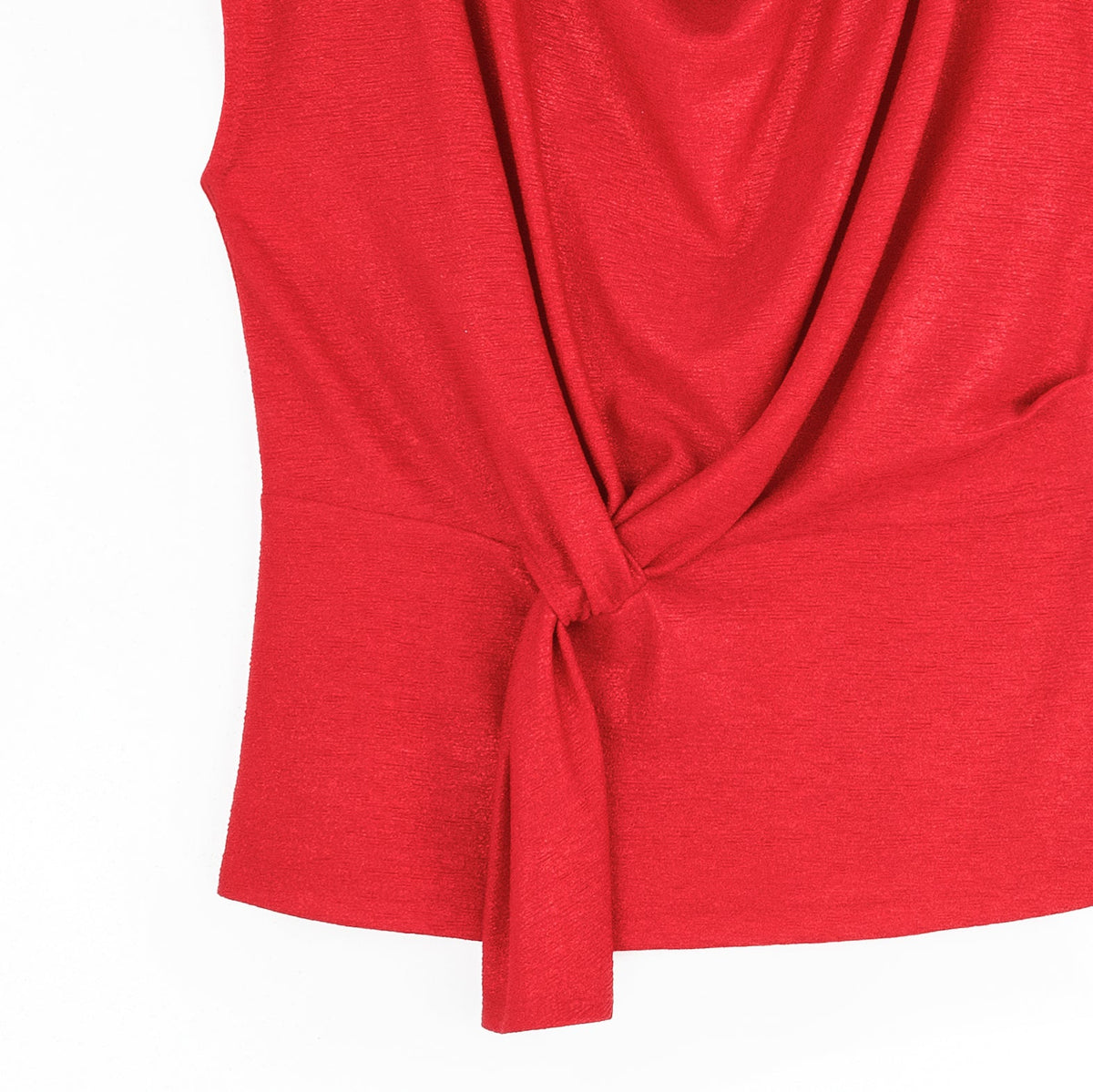 Glimmer Speck - Drape Neck Loop Front Top - Red - Final Sale | Clara Sunwoo