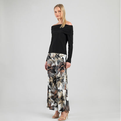 Ruched Off-Shoulder Top - Black - Final Sale | Clara Sunwoo