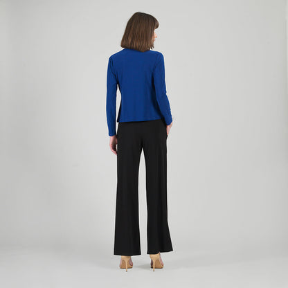 Long Sleeve Loop Front Top - Cobalt - Final Sale | Clara Sunwoo