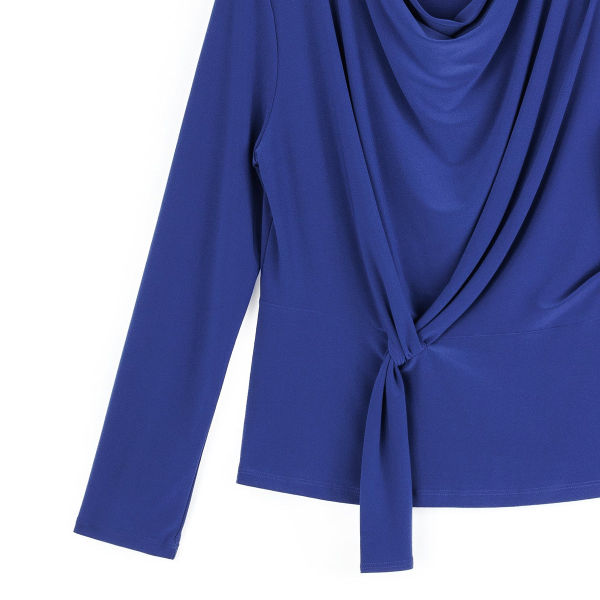 Long Sleeve Loop Front Top - Cobalt - Final Sale | Clara Sunwoo