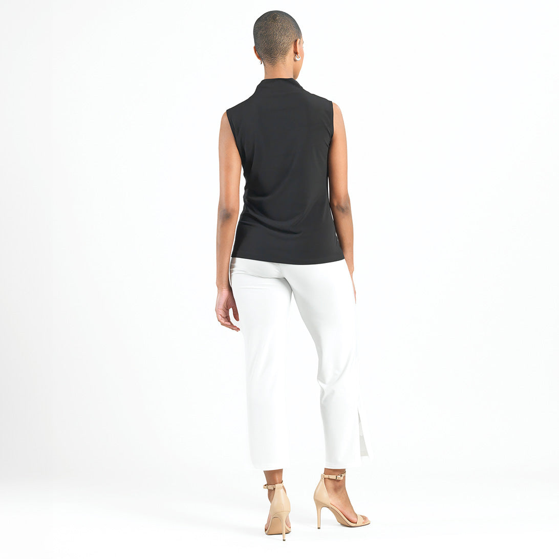 Sleeveless Center Front Tie Top - Black - Final Sale! | Clara Sunwoo