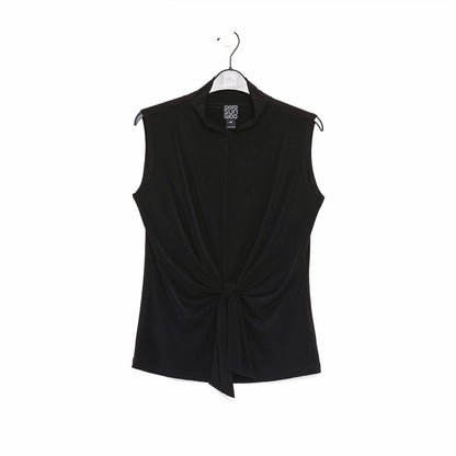 Sleeveless Center Front Tie Top - Black - Final Sale! | Clara Sunwoo