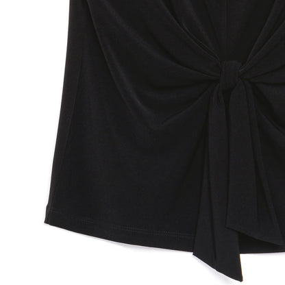 Sleeveless Center Front Tie Top - Black - Final Sale! | Clara Sunwoo