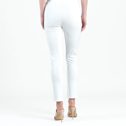 Rayon-Ponte Knit - Straight Leg Pocket Pant - White - Final Sale | Clara Sunwoo