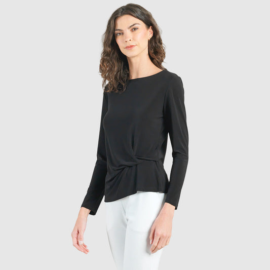 Side Twist Top - Black | Clara Sunwoo
