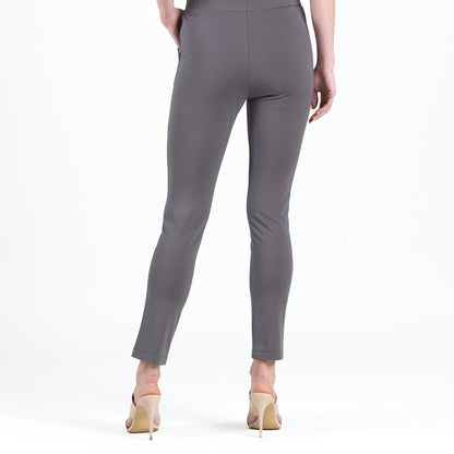 Rayon-Ponte Knit - Straight Leg Pocket Pant - Mocha - Final Sale | Clara Sunwoo