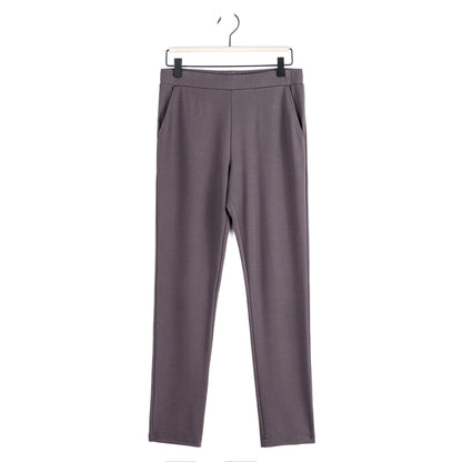 Rayon-Ponte Knit - Straight Leg Pocket Pant - Mocha - Final Sale | Clara Sunwoo