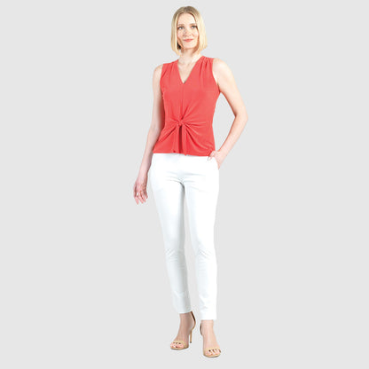 Medium Knit - Straight Leg Pocket Pant - White - Final Sale | Clara Sunwoo