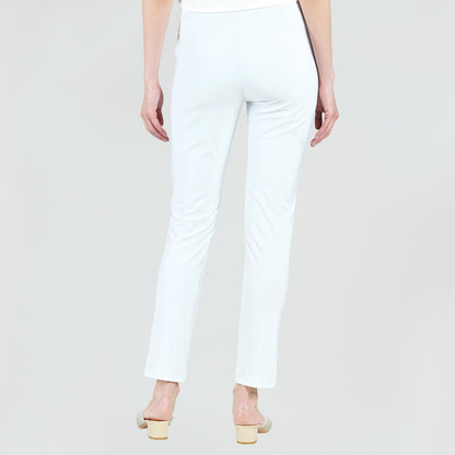 Medium Knit - Straight Leg Pocket Pant - White - Final Sale | Clara Sunwoo